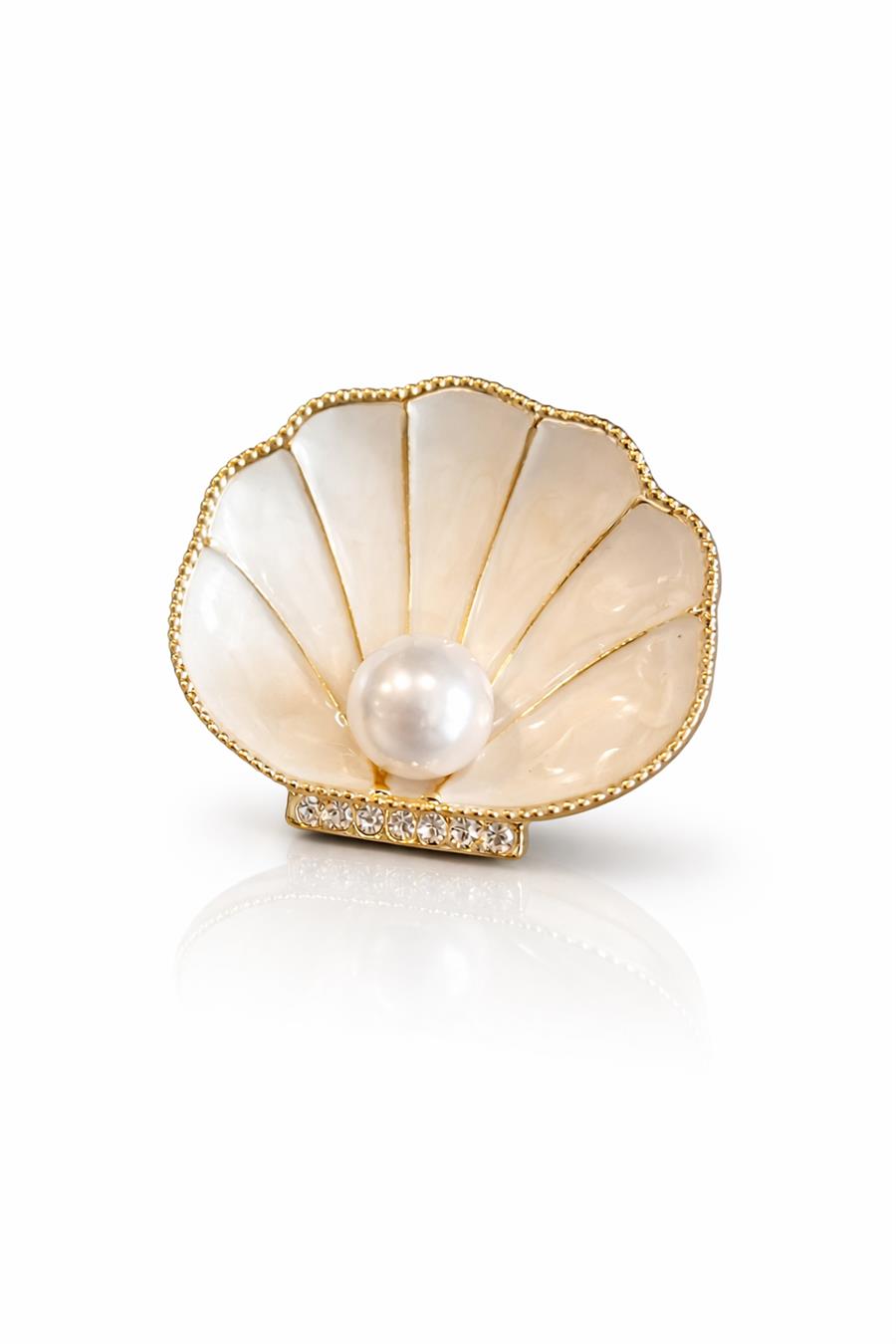 Kylie6 Sedefli Deniz Kabuğu Figürü Broş