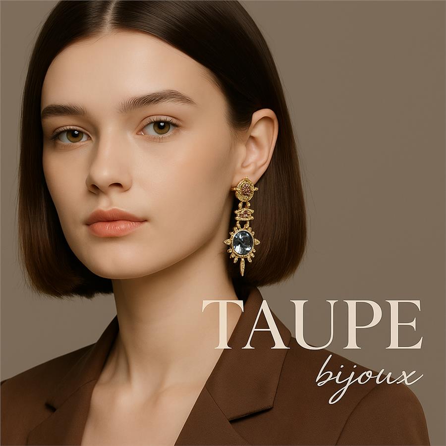 Ines Gold Renkli Taşlı Şık Küpe