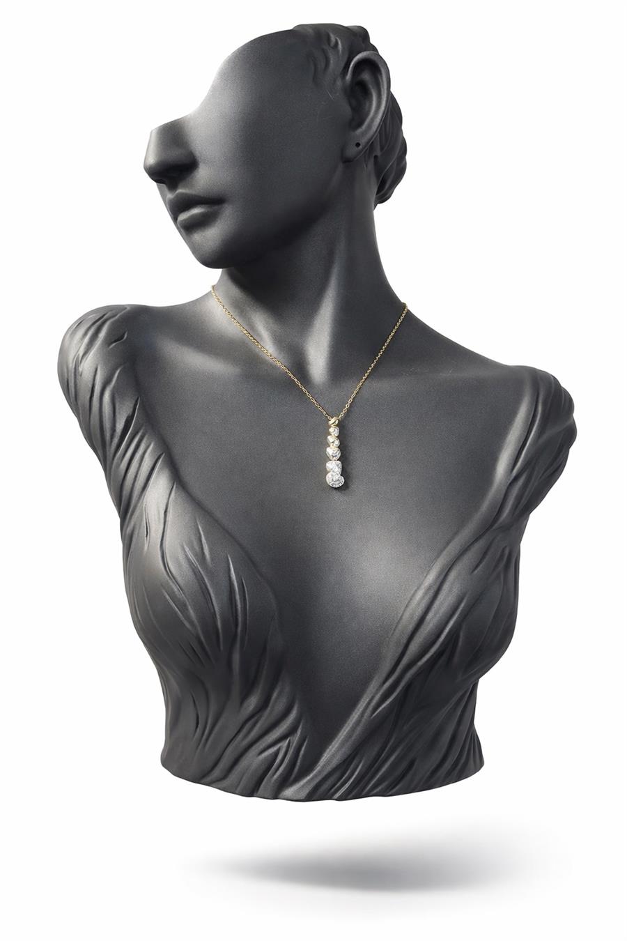 Queen3 Organik Formlu Altın Kaplama Minimal Kolye