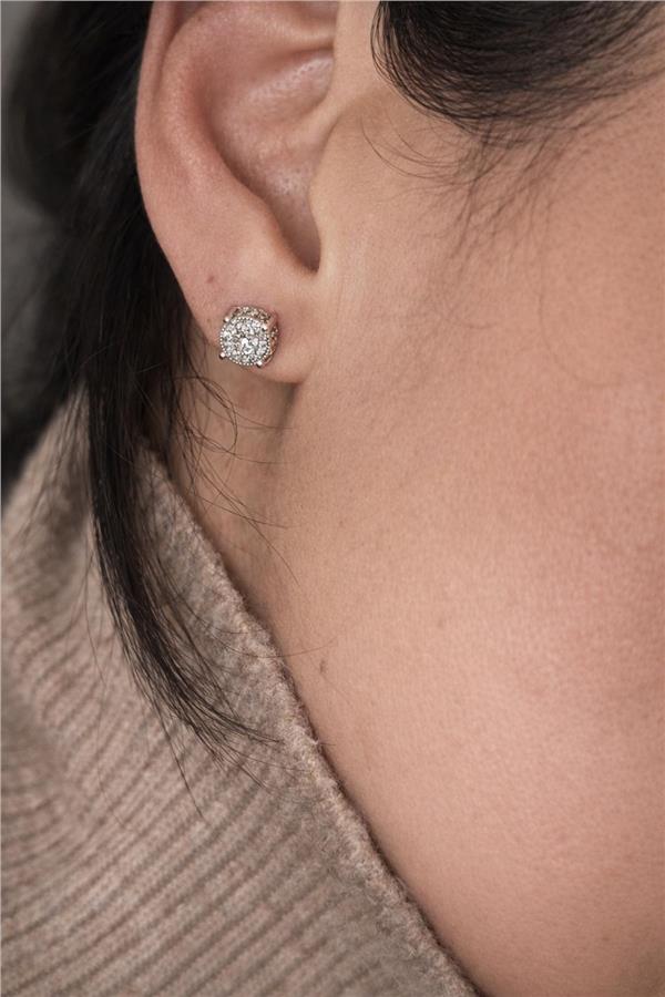 Jayla02 Taşlı Silver Küpe