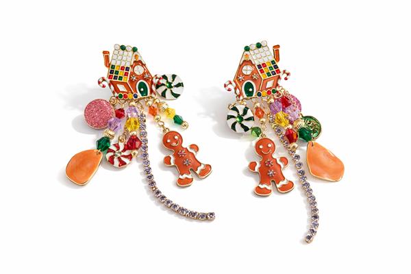 Cleo Kurabiye Adam Figürlü Yeni Yıl Temalı Küpe