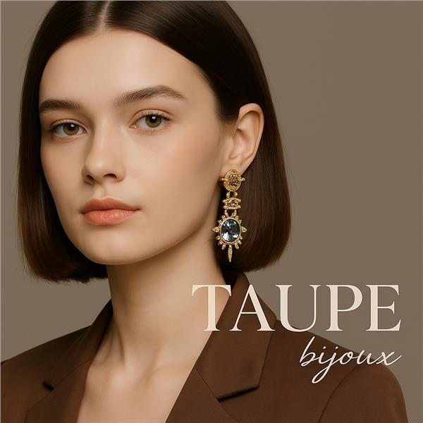 Ines Gold Renkli Taşlı Şık Küpe