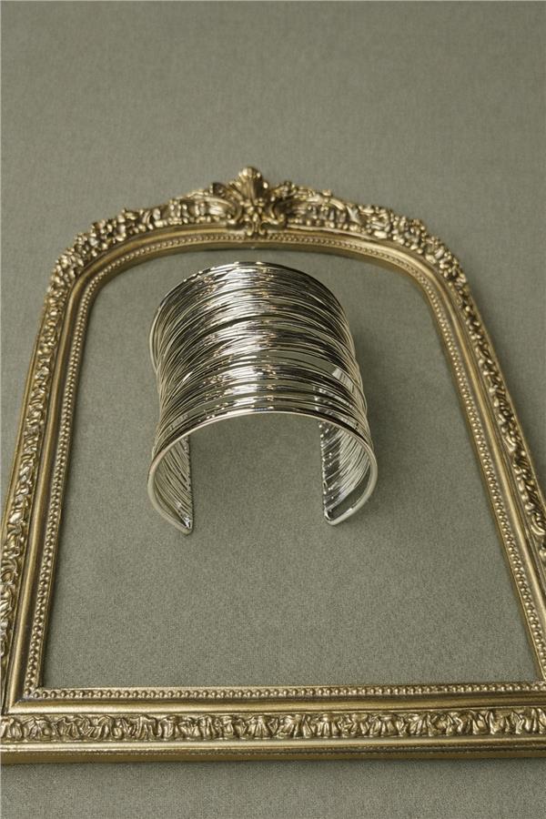 Arya01 Silver Renk Çok Telli Çelik Bileklik