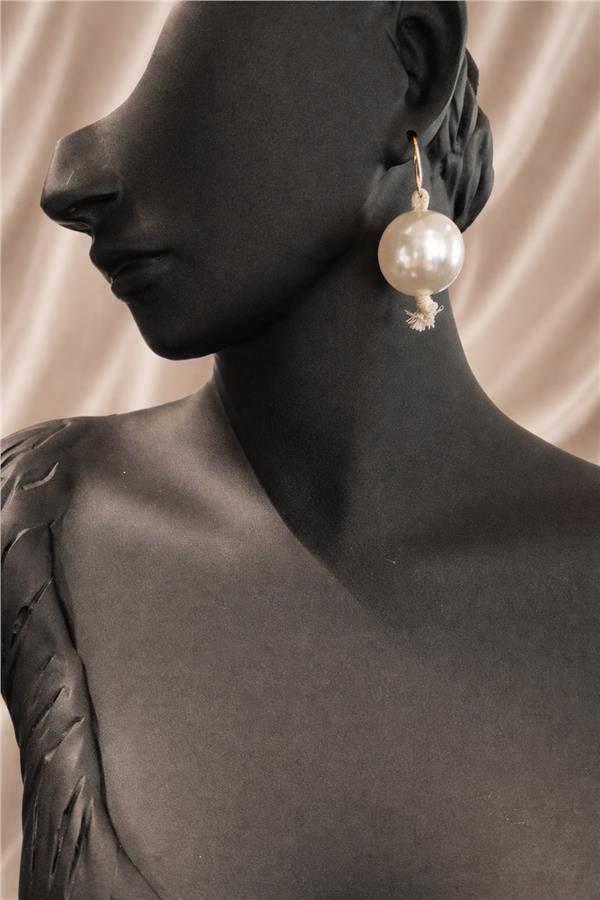 Rowena Yuvarlak Form İnci Küpe